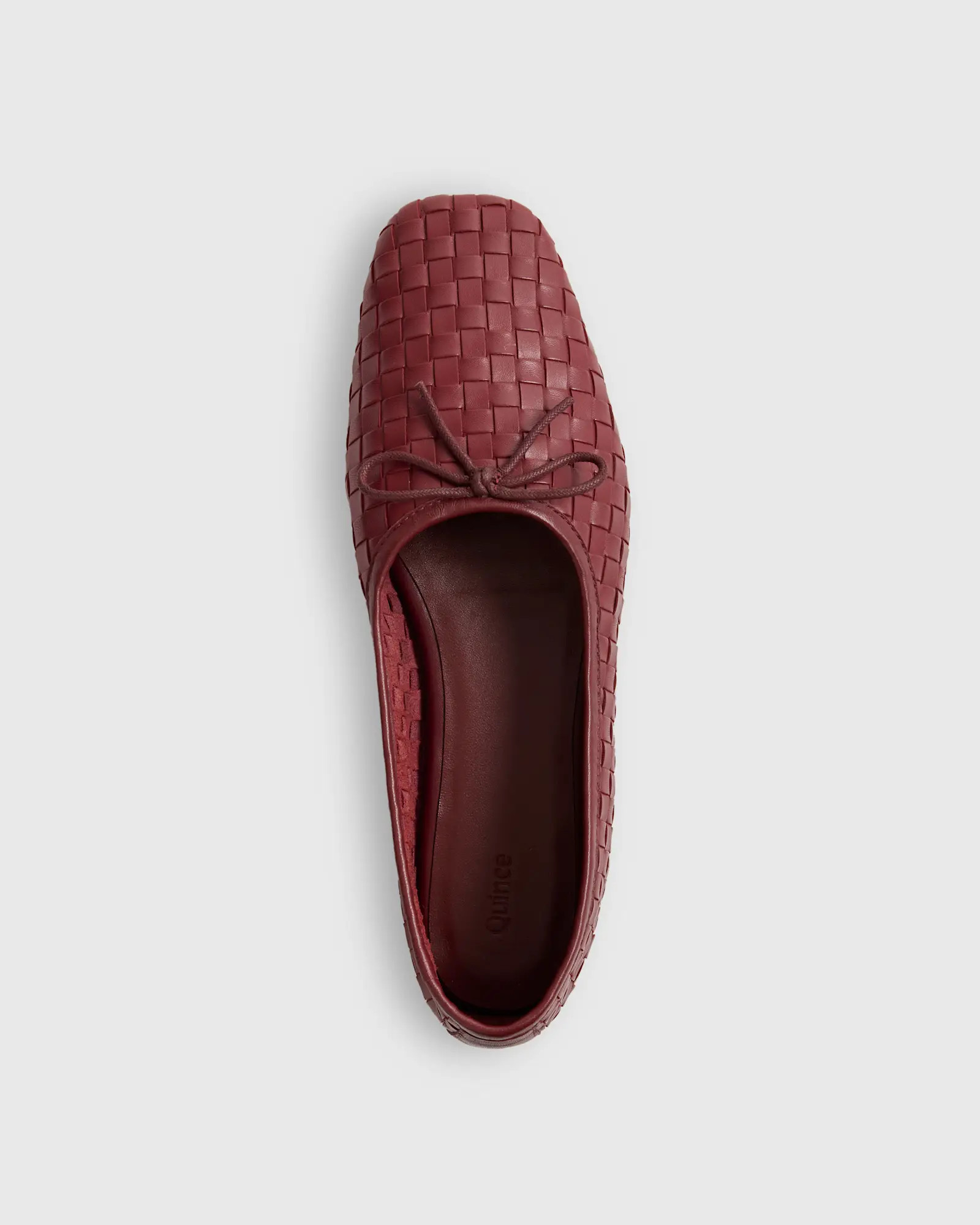 Italian Leather Handwoven Square Toe Ballet Flat | Quince
