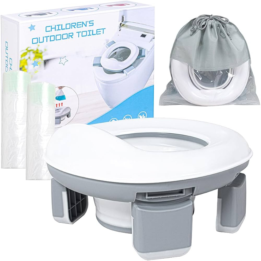 Portable Potty for Toddler Travel, 2 in 1 Travel Potty Used as Standalone Potty & Potty Ring, Non... | Amazon (US)