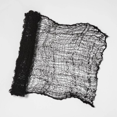 9' Eerie Fabric Black Halloween Decorative Prop - Hyde and EEK! Boutique™: Indoor/Outdoor Spider Web Scene | Target