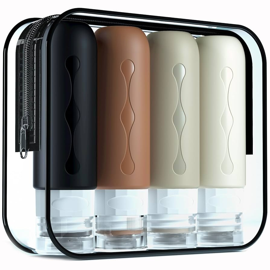 Gemice Travel Bottles for Toiletries, Tsa Approved Travel 3oz Size Containers with Clear Bag, BPA... | Amazon (US)