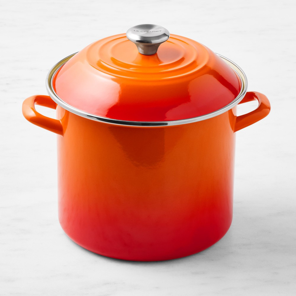 Le Creuset Enameled-Steel Stock Pot with Stainless-Steel Knob, 10-Qt. | Williams-Sonoma