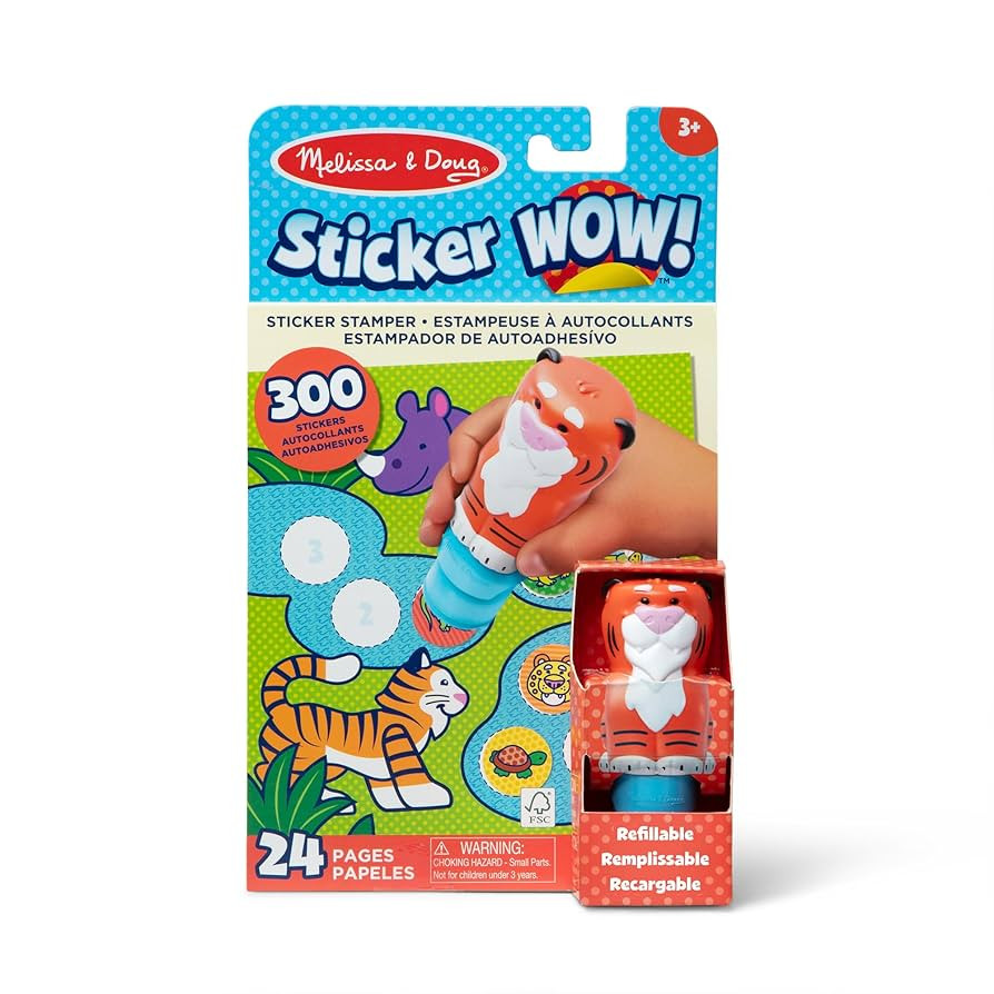 Melissa & Doug Sticker Wow!™ 24-Page Activity Pad and Sticker Stamper, 300 Stickers, Arts and C... | Amazon (US)