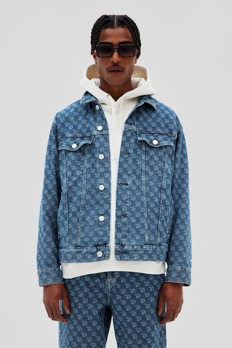 Denim jack met print - Loose Fit | H&M (DE, AT, CH, NL, FI)