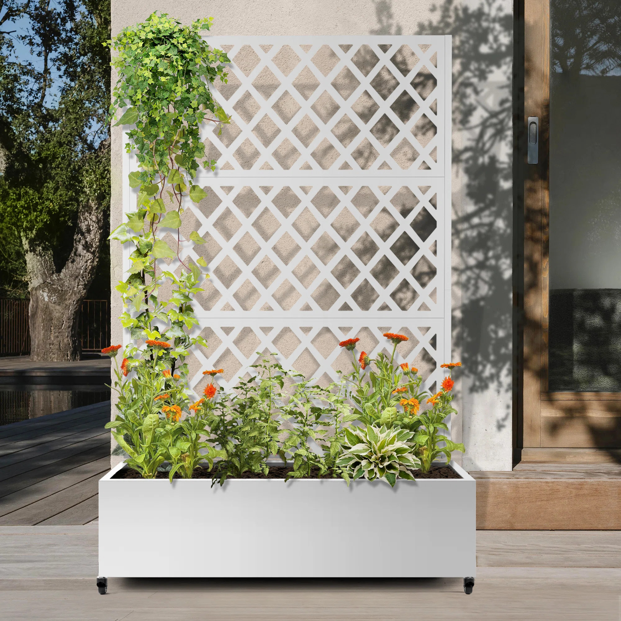 Raised Garden Bed with Trellis on Wheels – Versatile Metal Planter Box with Trellis, Multi-Styl... | Wayfair North America