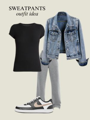 Jean jacket with sweatpants, an easy outfit formula

#LTKmomlife #LTKFindsUnder100