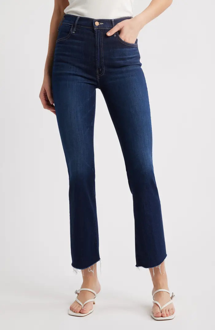 The Lil Hustler Frayed High Waist Ankle Bootcut Jeans | Nordstrom