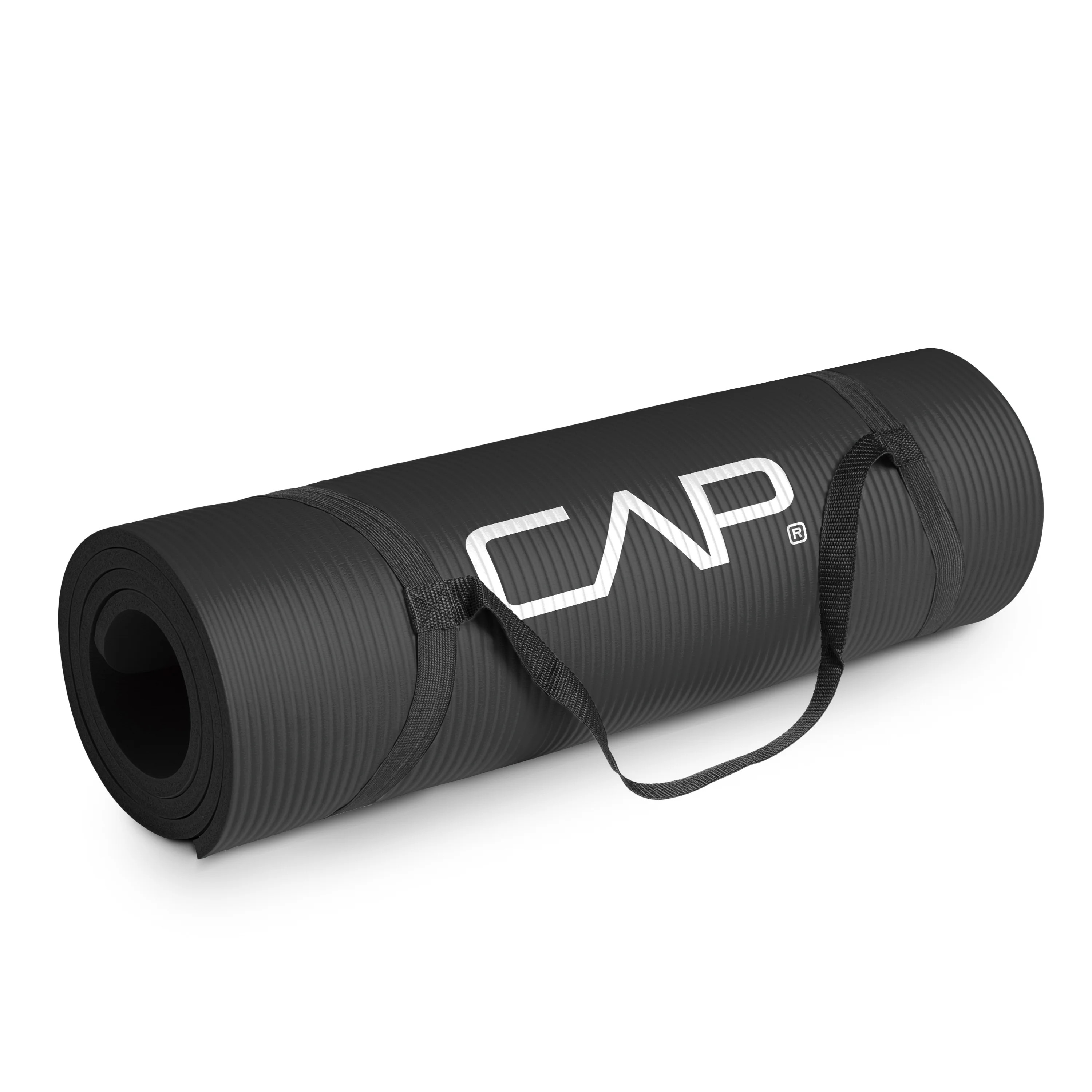 CAP High Density Exercise Mat with Carry Strap, Black | Walmart (US)