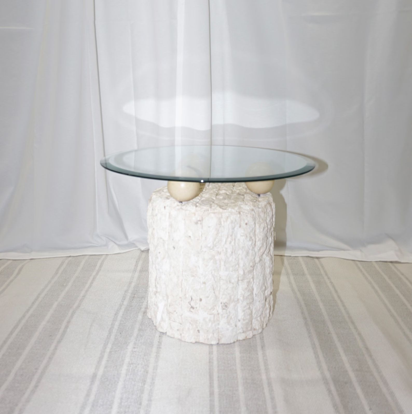 Vintage Tessellated Fossil Mactan Round Stone Coffee Table | Etsy | Etsy (US)