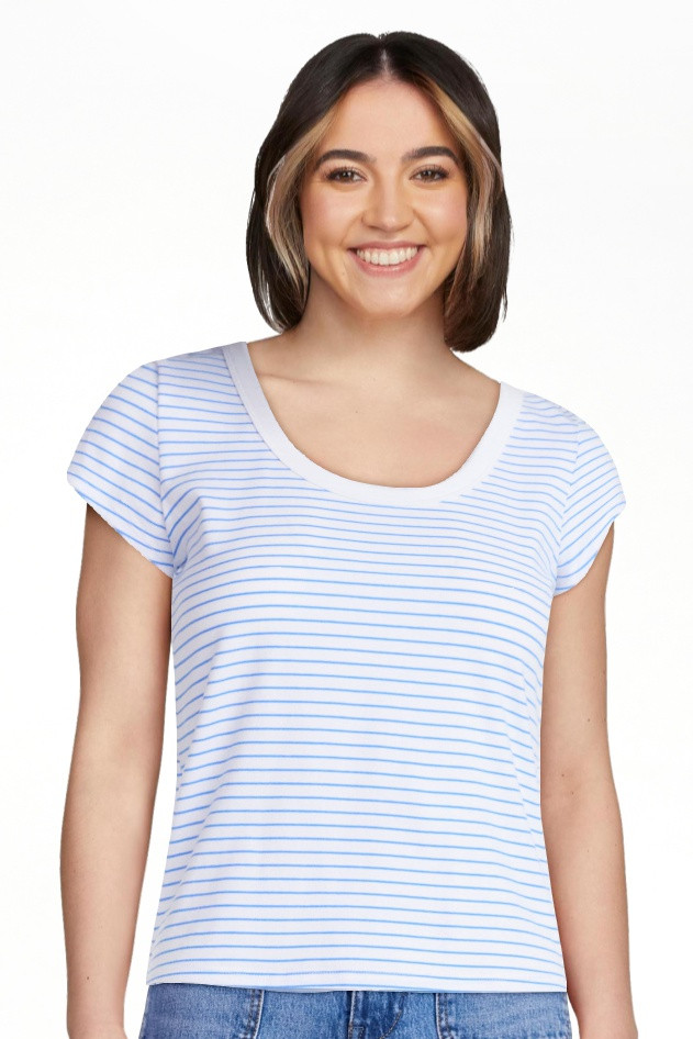 Free Assembly Women's Scoop Neck Tee with Short Sleeves, Sizes XS-XXL | Walmart (US)