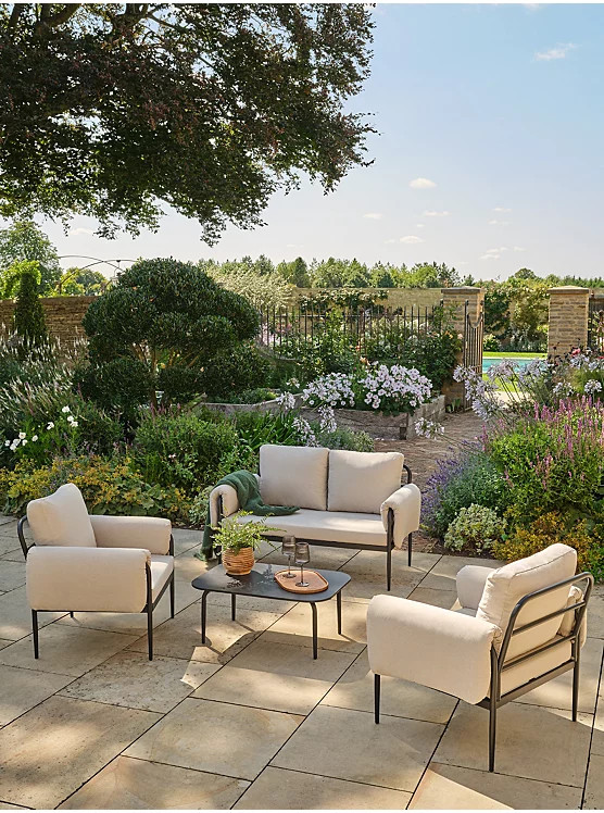 Beige Hebden 4 Piece Outdoor Sofa Set | George