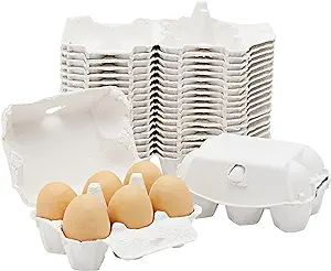 20 Pack, 1/2 Dozen Empty Egg Cartons for Chicken Eggs, Half dozen Egg Holder for Farmers Market, ... | Amazon (US)
