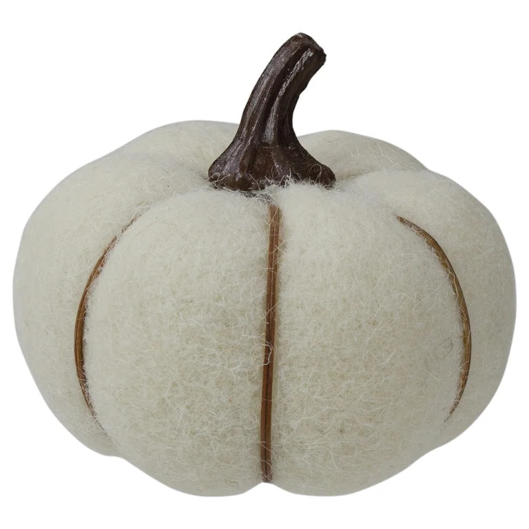 Northlight 5" Cream and Brown Fall Harvest Tabletop Pumpkin | Walmart (US)