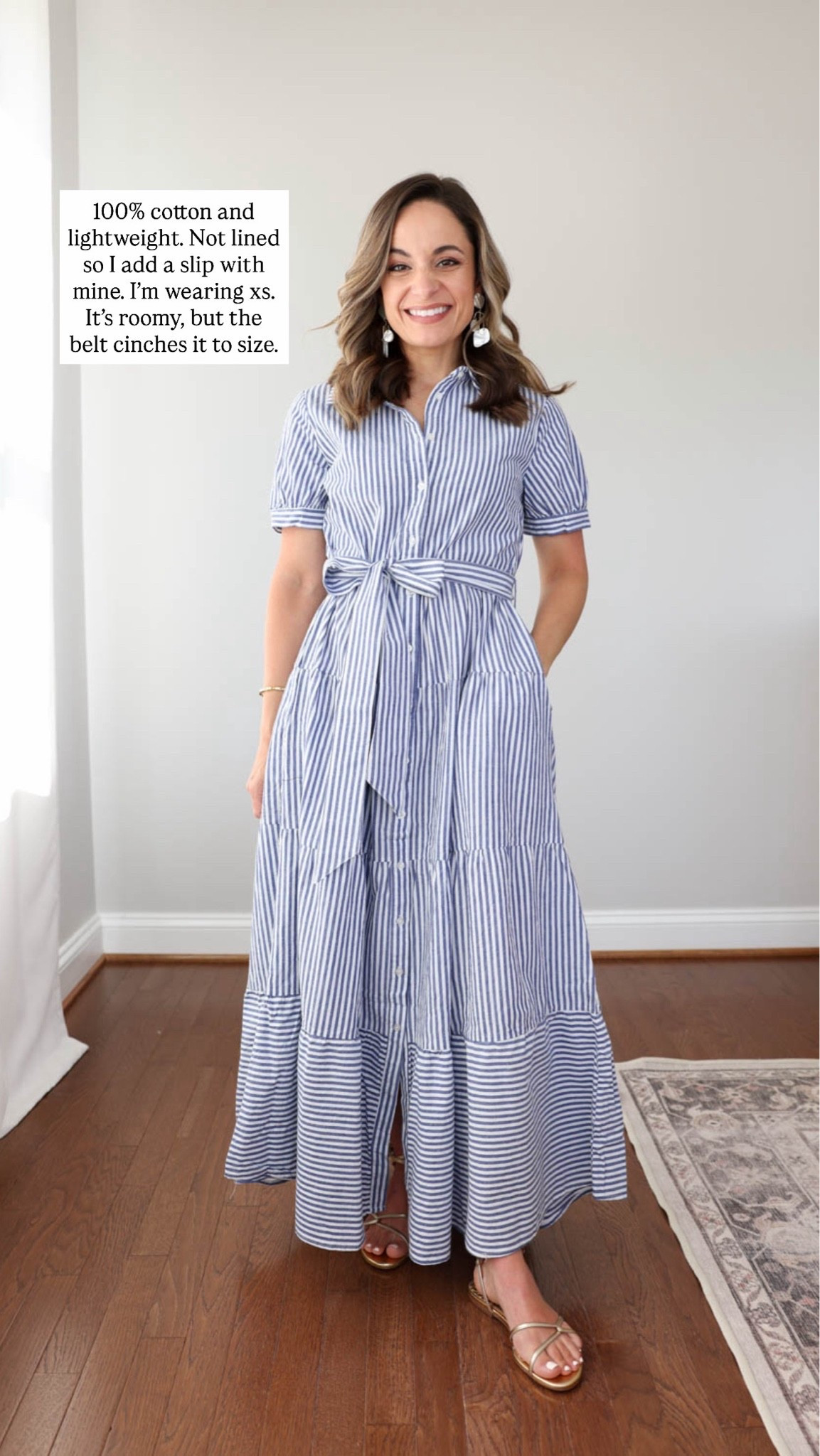 Petite-friendly dress with sleeves! 

Striped maxi dress (Amazon): XS

#LTKPetite
