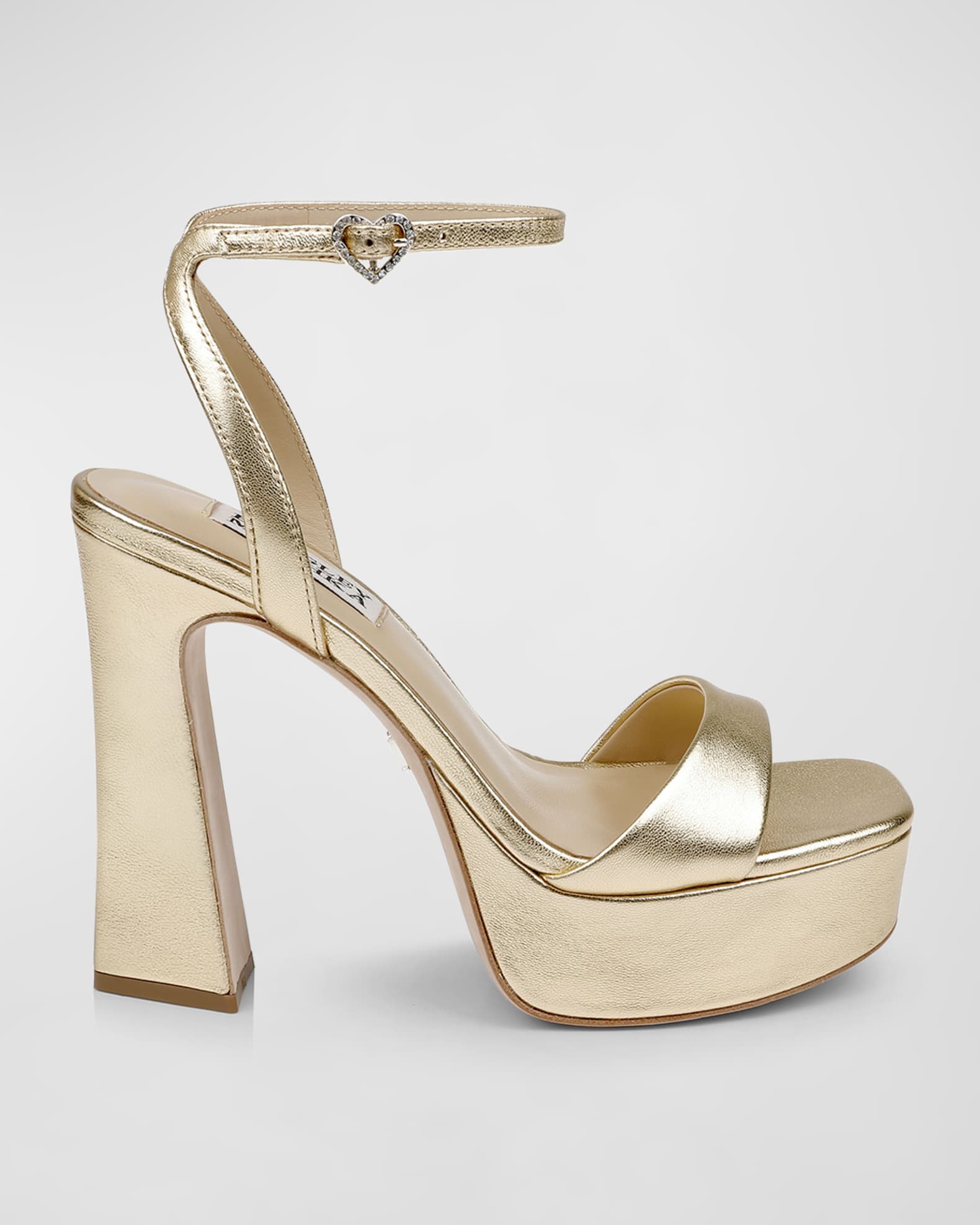 Caia Crystal Heart Platform Sandals | Neiman Marcus