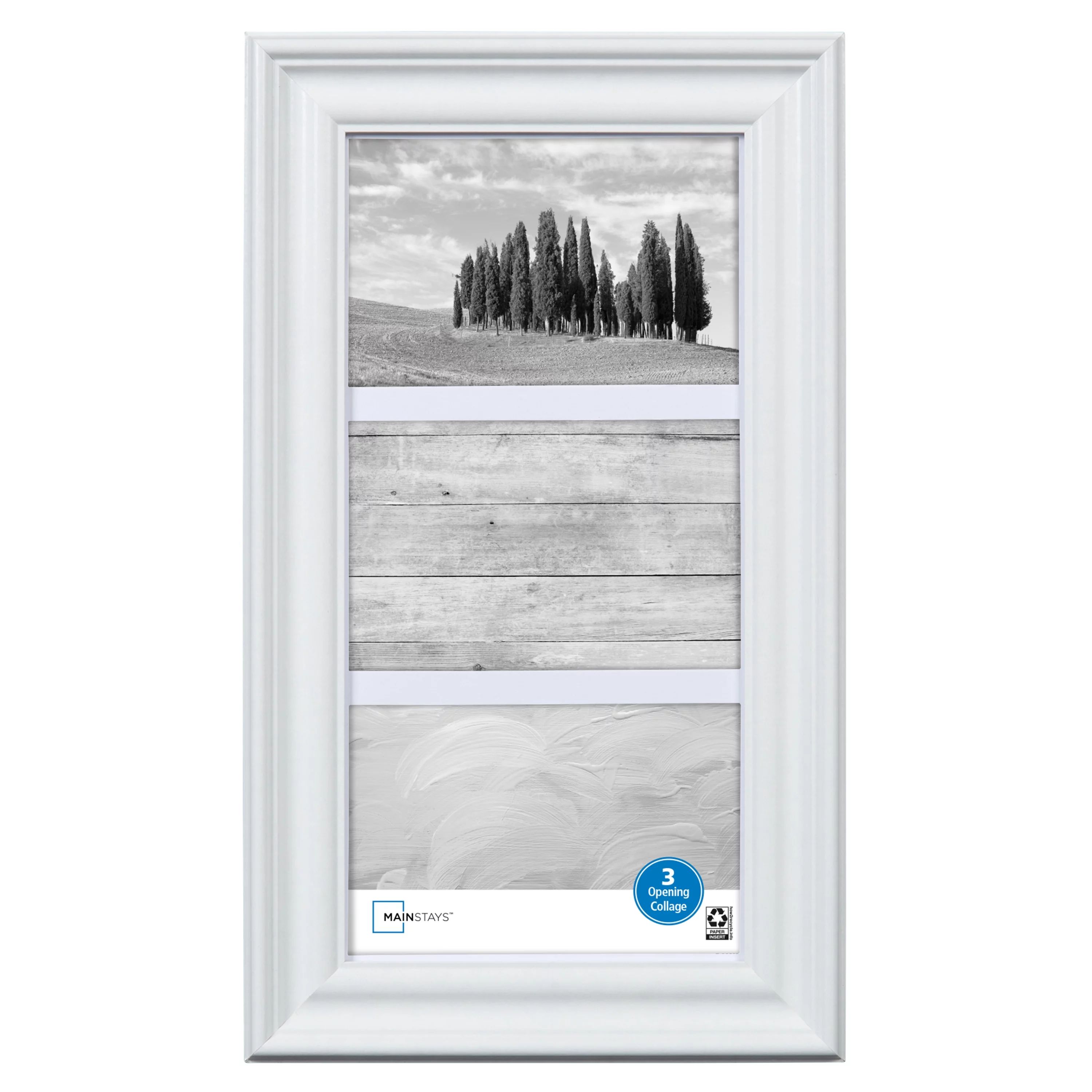 Mainstays Traditional 3-Opening 4x6 White 1.46" Gallery Collage Frame - Walmart.com | Walmart (US)