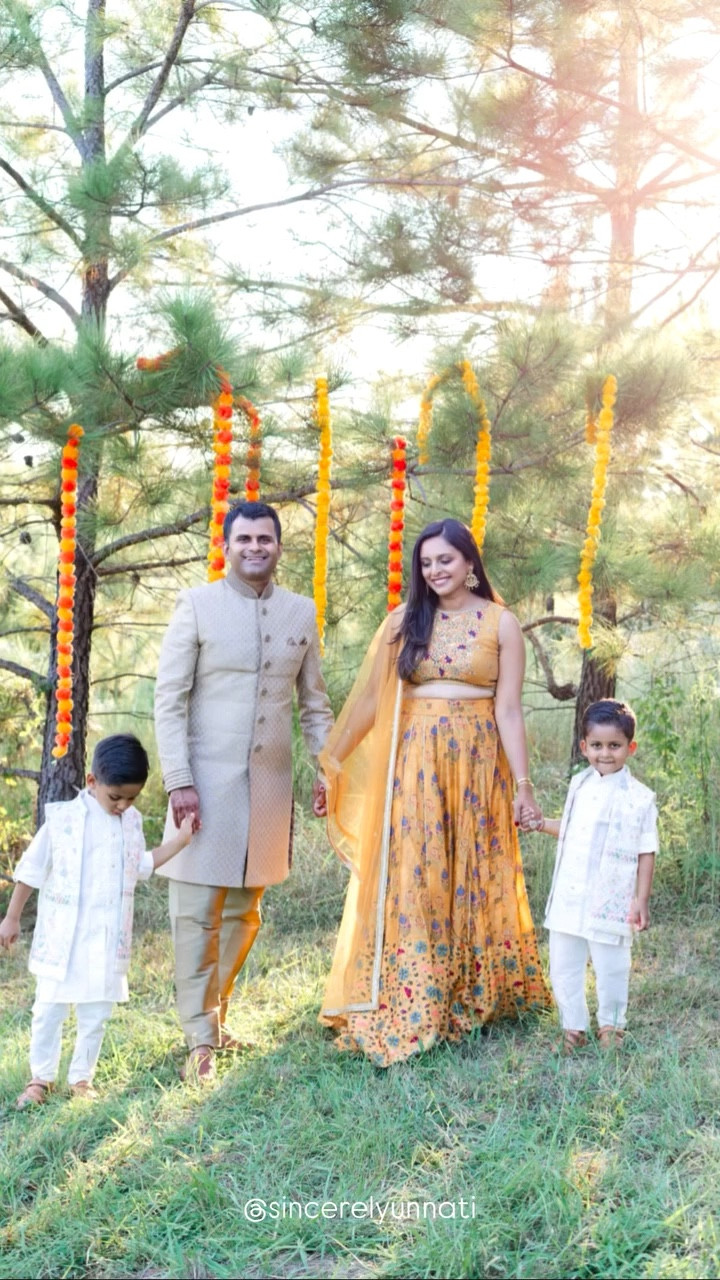 Festive Backdrop in a Flash: Diwali Family Photos ✨🪔

No fancy backdrop. No big setup. Just marigold garlands, a pretty tree, and 10–20 minutes before sunset. 

There’s already so much going on this time of year - let’s make Diwali family photos easy and stress-free.

Find a nice tree or green area outdoors, toss a few garlands over the branches, and let the light do the rest! The bright marigolds pop against the green, the kids get to play outside, and the photos turn out so warm and festive! 

Save and share this idea for Diwali week (or even a last-minute Diwali day shoot — no judgment!)

Whether you use a photographer or an iPhone, the photos turn out great. 

💬 Comment “DIWALI” for the link to these exact garlands + my iPhone photo tips and camera settings!
.
.
.
📷: @shelbyvalentinephoto 
#diwaliphotos #diwalibackdrop #diwalidecor #familyphotosideas #diwalipartyideas #diwalireels #diwali2025 #festiveseason #familyphotoshoot #diwaliinspo #kidsdiwali #kidsdiwaliwear #celebratediwali #drishtiandzahabia #g3fashion_kids #amazonfinds
