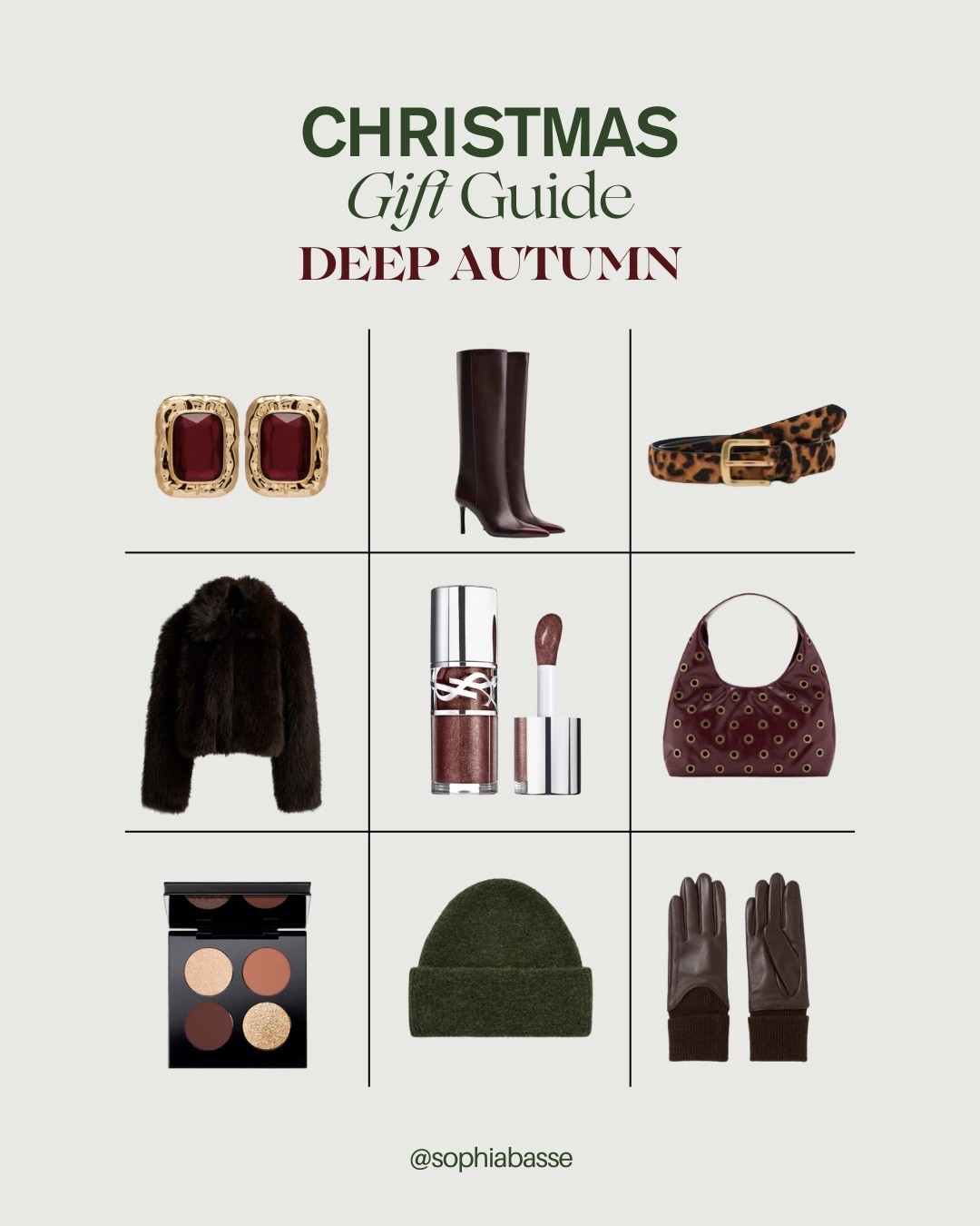 Christmas gift guide colorimétrie automne profond / deep autumn (wish-list, Noël, cadeau, colorimétrie)

#LTKgiftguide #LTKwinter #LTKfestive