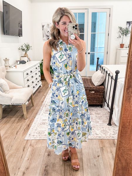 Wore this cutie little dress for work today and got so many compliments! Wearing a size 00 reg and the fit is great. On sale for $49

Summer workwear, summer dress, midi dress, shirt dress 

#LTKWorkwear #LTKFindsUnder50 #LTKSaleAlert