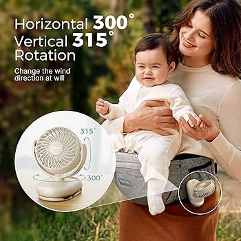 Momcozy Portable Fan with Clip | 4-Speed Mini-Fan for Carrier | Personal Fans Ultra Lighter 0.26l... | Amazon (US)