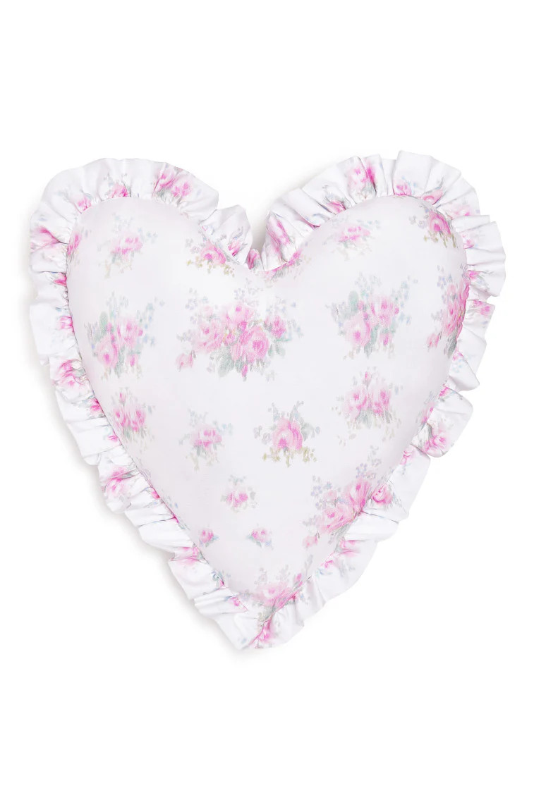 Ruffle Heart Pillow | LoveShackFancy