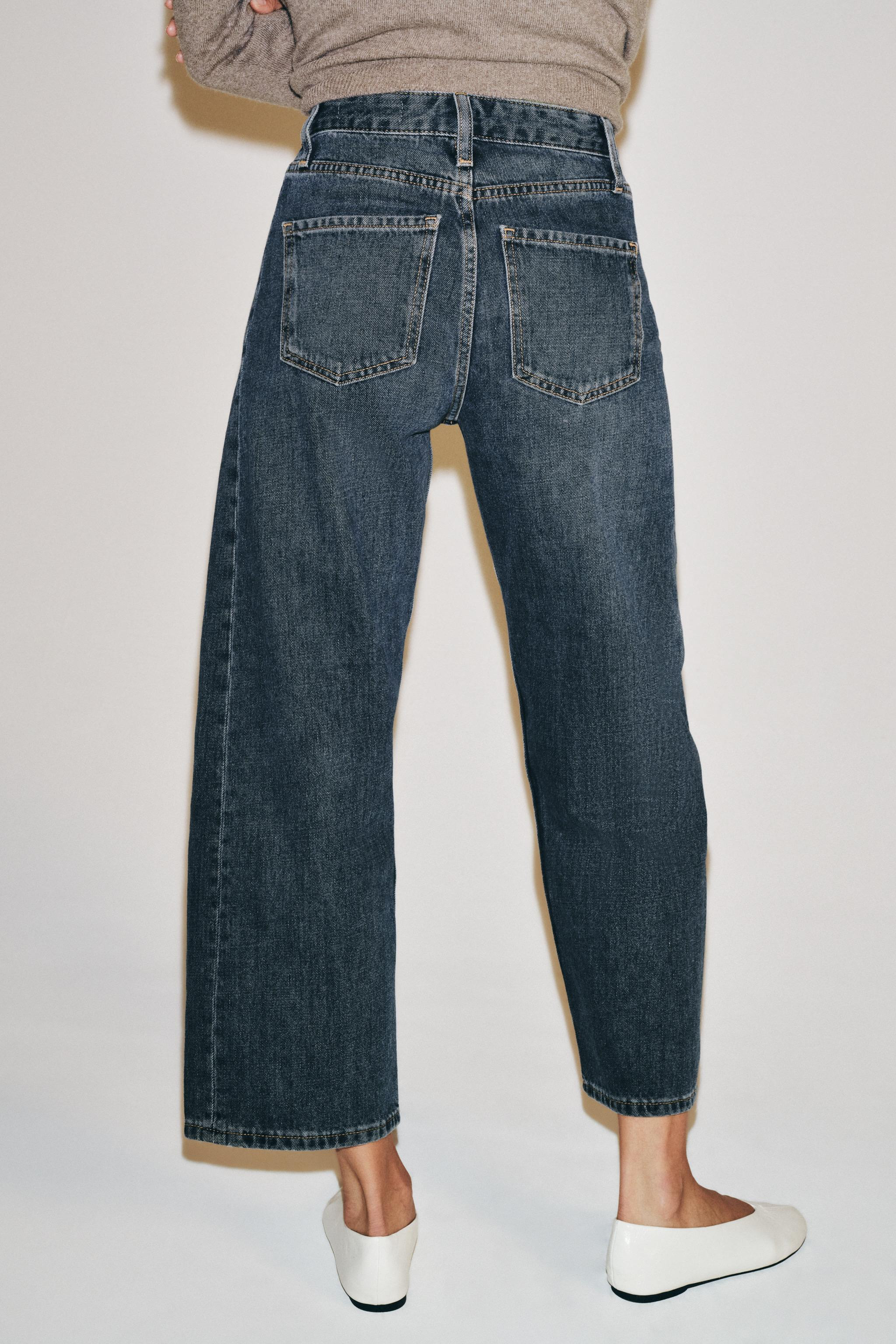 MID-WAIST - RELAXED LEG - ANKLE LENGTHZARA WOMAN COLLECTIONMid-waist jeans with belt loops. Featu... | Zara FR