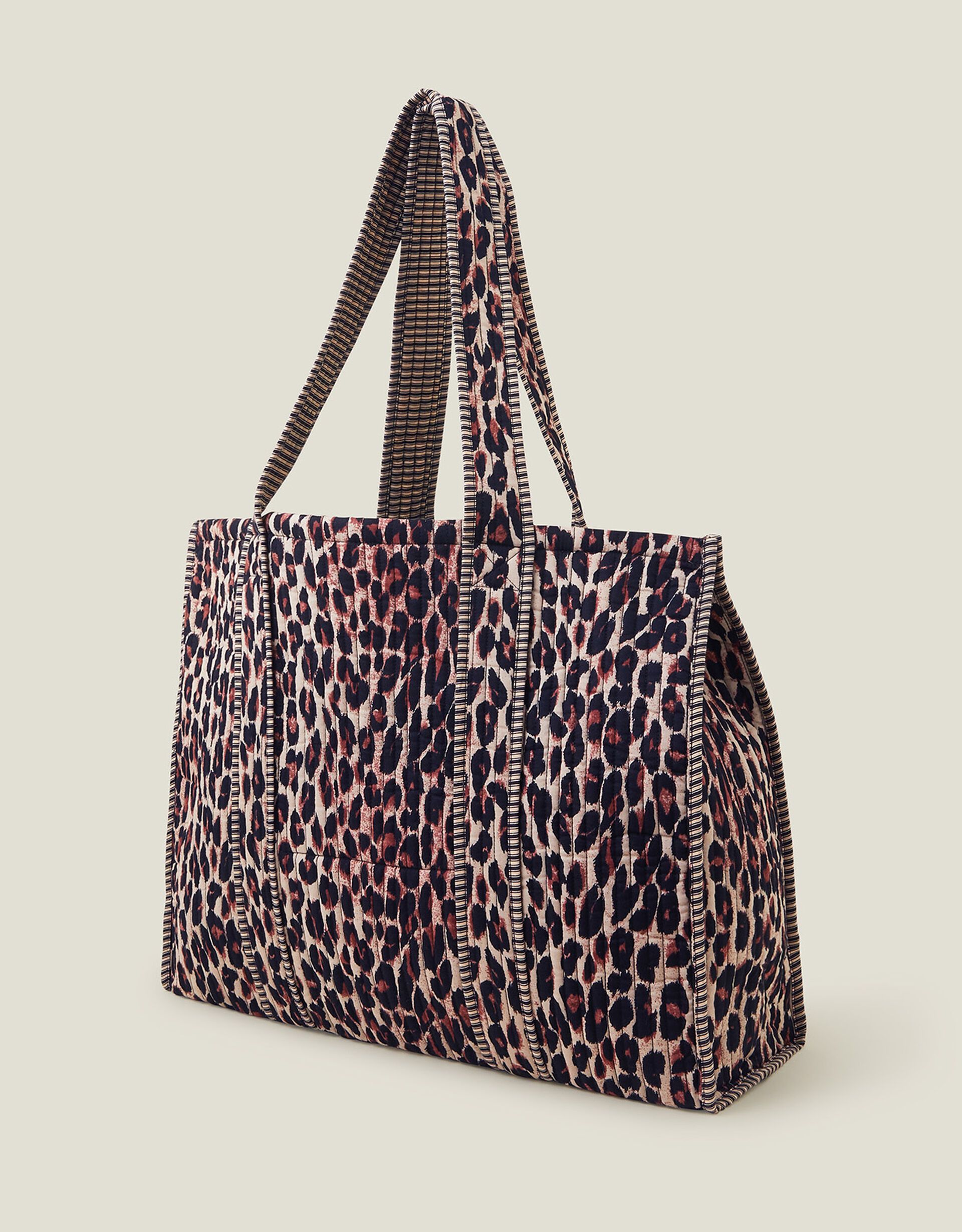 Leopard Print Quilted Shopper Bag | Accessorize (Global)