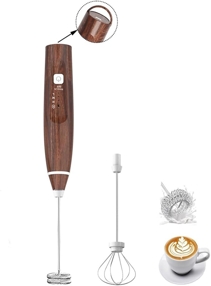 Milk Frother Handheld Foam Maker with 2 Stainless Stirring Head 3 Speed Rechargeable Electric Ble... | Amazon (US)