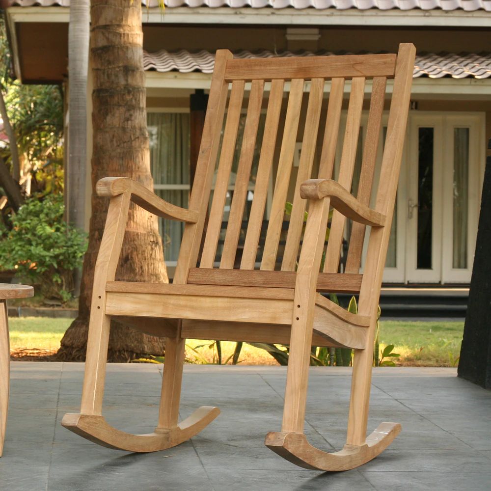 Tortuga Outdoor Jarkarta Teak Rocking Chair (Teak) | Bed Bath & Beyond