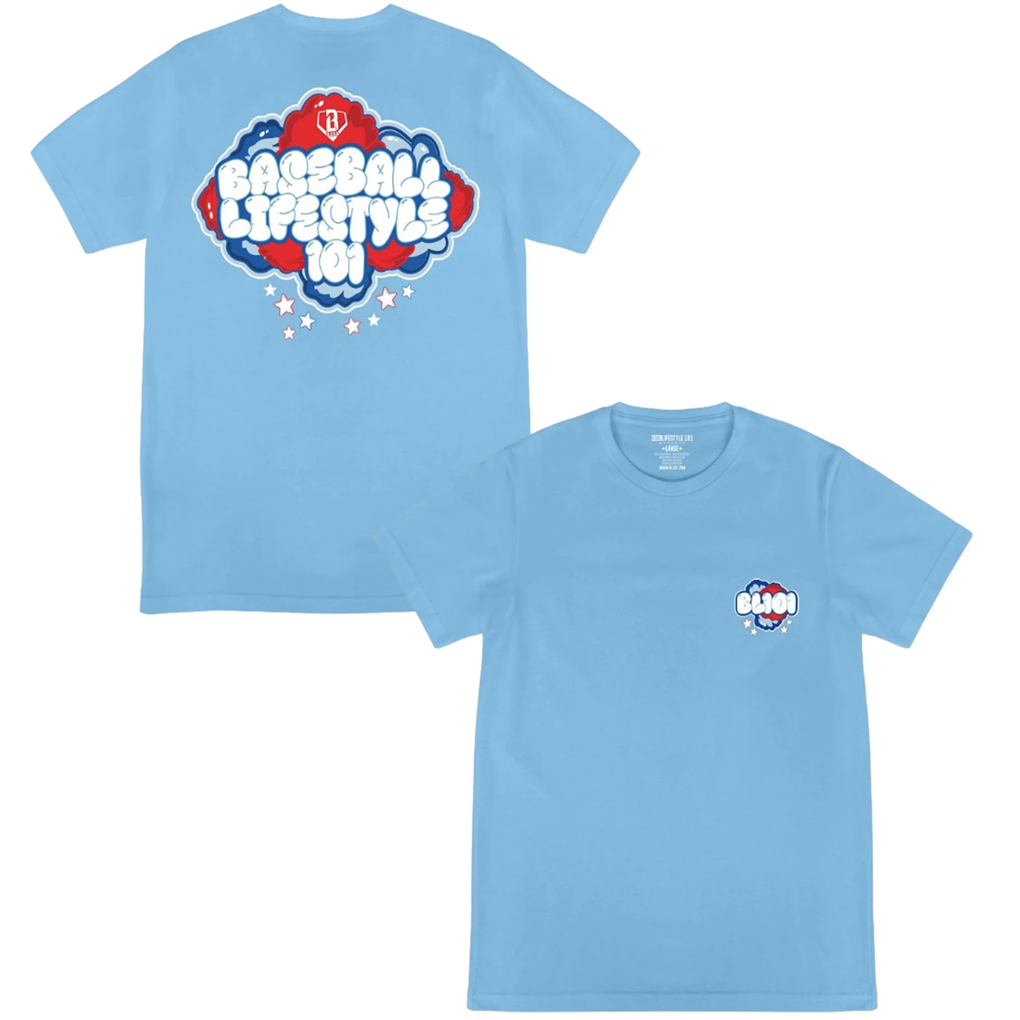 Baseball Lifestyle 101 Boys' Cotton Candy USA T-Shirt, XL, Light Blue | DICK'S Sporting Goods