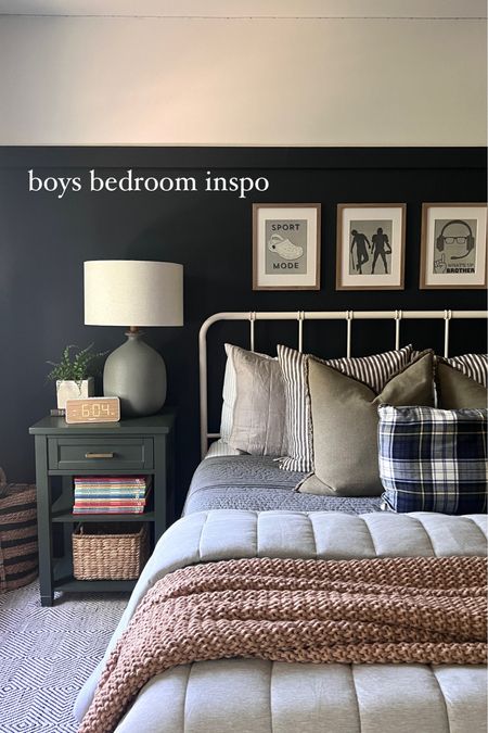 Boys bedroom | teen boy room | tween boy room | masculine bedroom | Target | Amazon | Wayfair | home decor | bedroom rug | nightstand | metal bed | gallery frames | throw blanket | Casaluna | coordinating pillow covers 

#LTKhome #LTKfindsunder50 #LTKfindsunder100