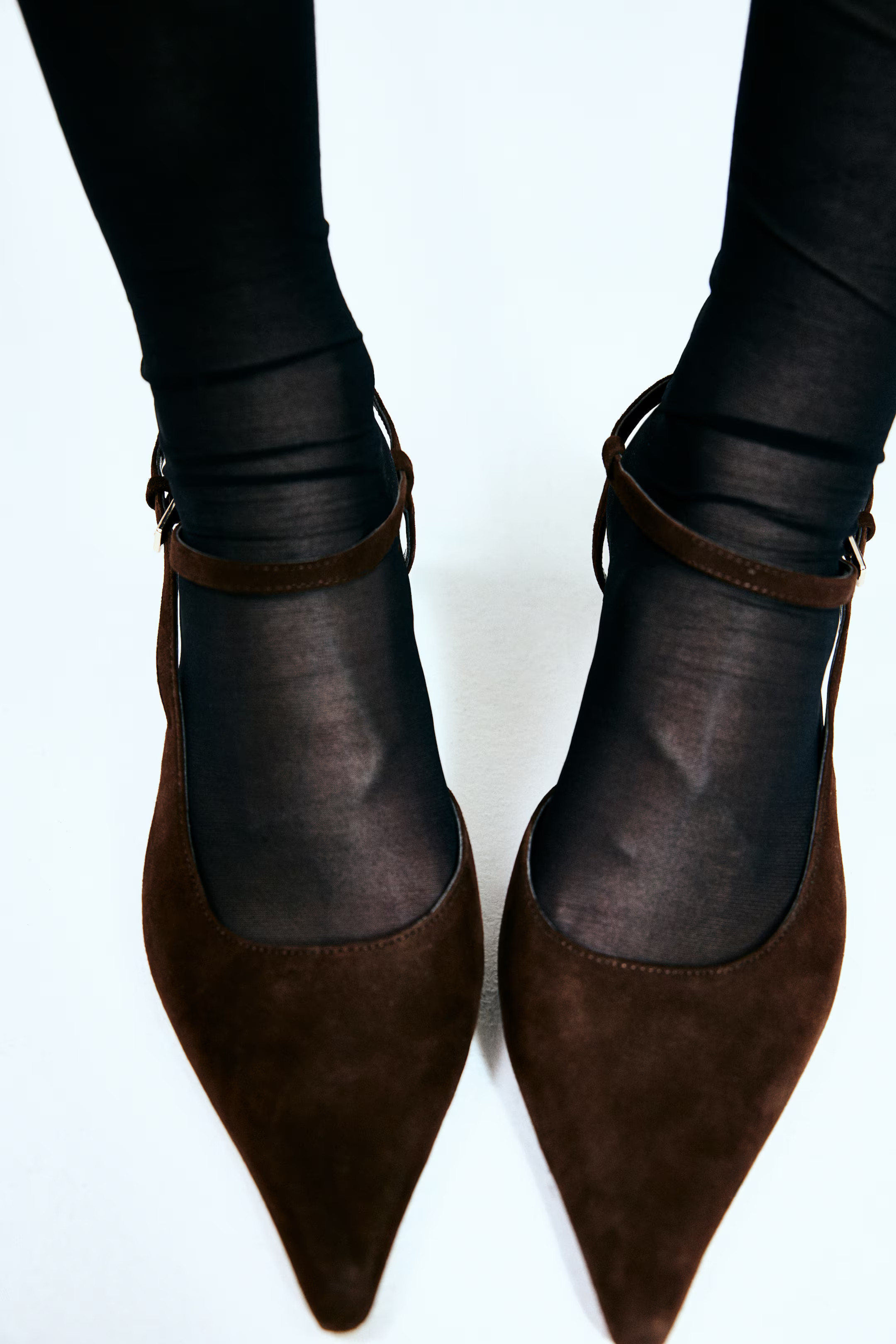 Pointed-Toe Leather Pumps | H&M (US + CA)