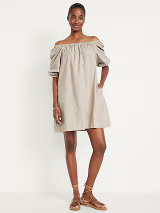 Striped Mini Swing Dress | Old Navy (US)