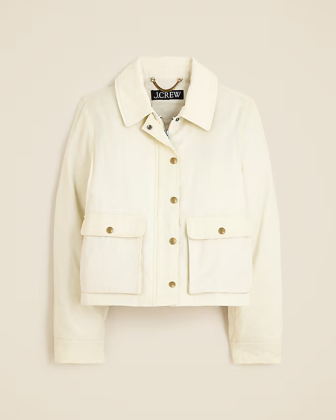 Cropped Barn Jacket™ in ripstop cotton | J. Crew US