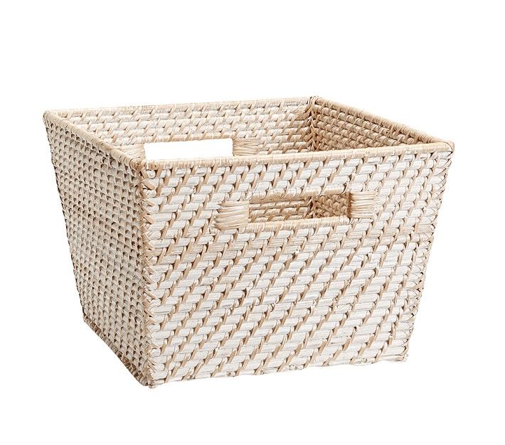 Quinn White Washed Baskets | Pottery Barn Kids