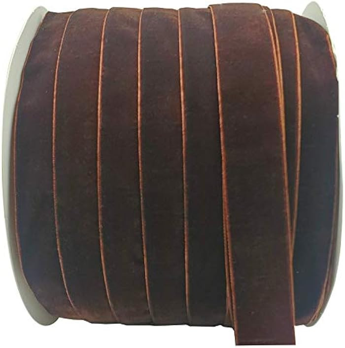 Amazon.com: 10 Yards Velvet Ribbon Spool (Coffee, 1") | Amazon (US)