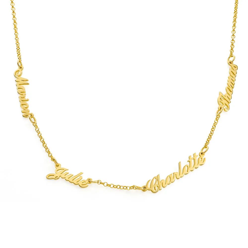 Heritage Multiple Name  Necklace in 18k Gold Vermeil | MYKA