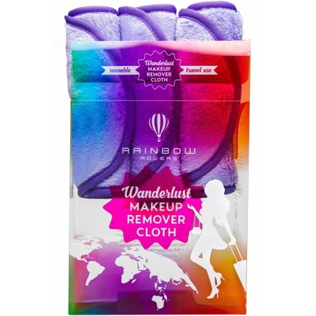 RAINBOW ROVERS Set of 3 Makeup Remover Cloths Reusable & Ultra-fine Makeup Wipes Suitable for All Sk | Walmart (US)
