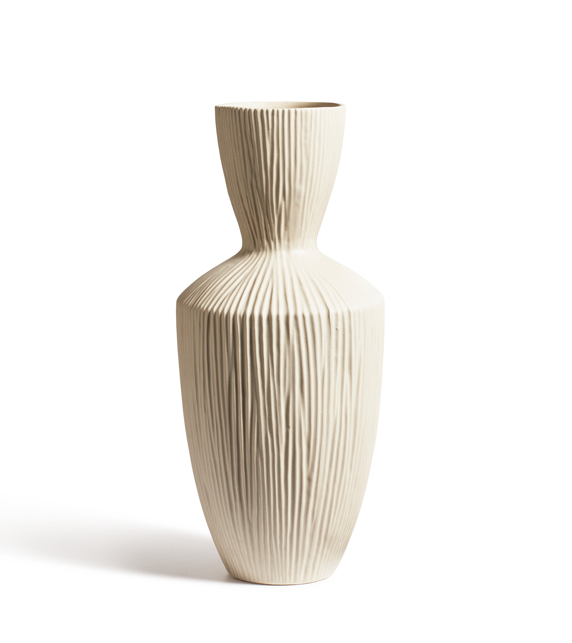 Large Crispa Vase - Off White | OKA UK
