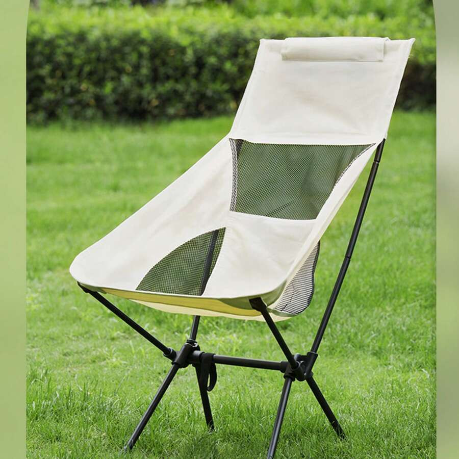 1pc Outdoor Breathable Moon Chair, Lightweight Portable Folding Leisure Space Chair, Fishing Beac... | SHEIN