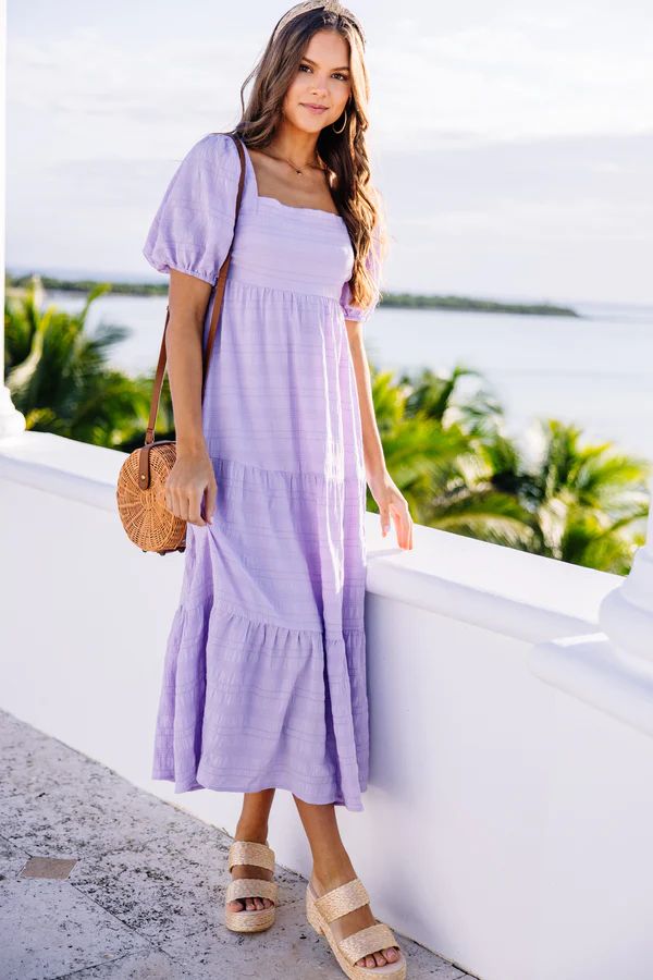 Think About It Lavender Purple Midi Dress | The Mint Julep Boutique