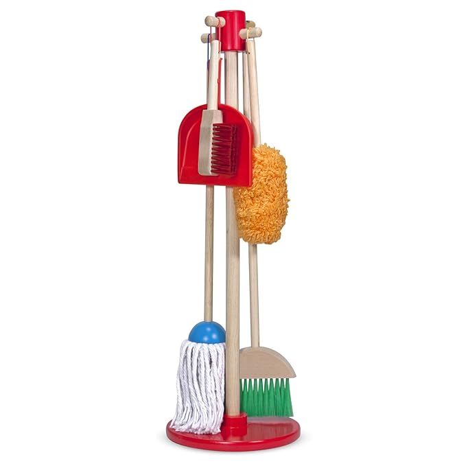 Melissa & Doug, Let’s Play House! Dust! Sweep! Mop! Pretend Play Set (6-piece, Kid-Sized with H... | Amazon (US)