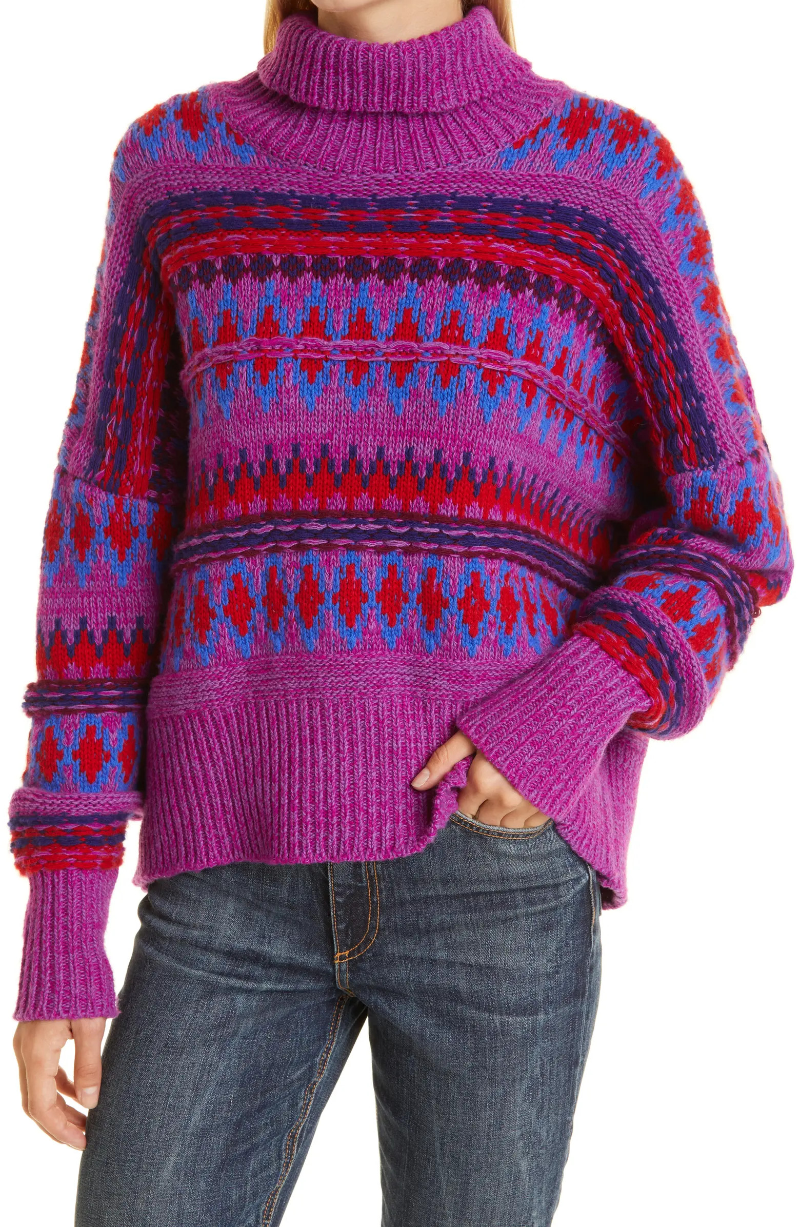 rag & bone Willow Fair Isle Wool Turtleneck Sweater | Nordstrom | Nordstrom