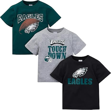 Gerber Unisex Baby NFL 3 Pack Short Sleeve Team Fan Tee Shirt | Amazon (US)