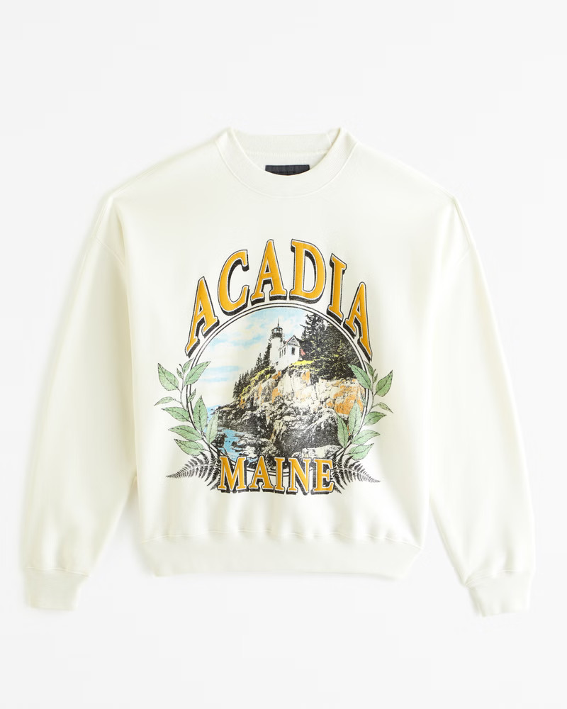 Acadia Graphic Crew Sweatshirt | Abercrombie & Fitch (US)