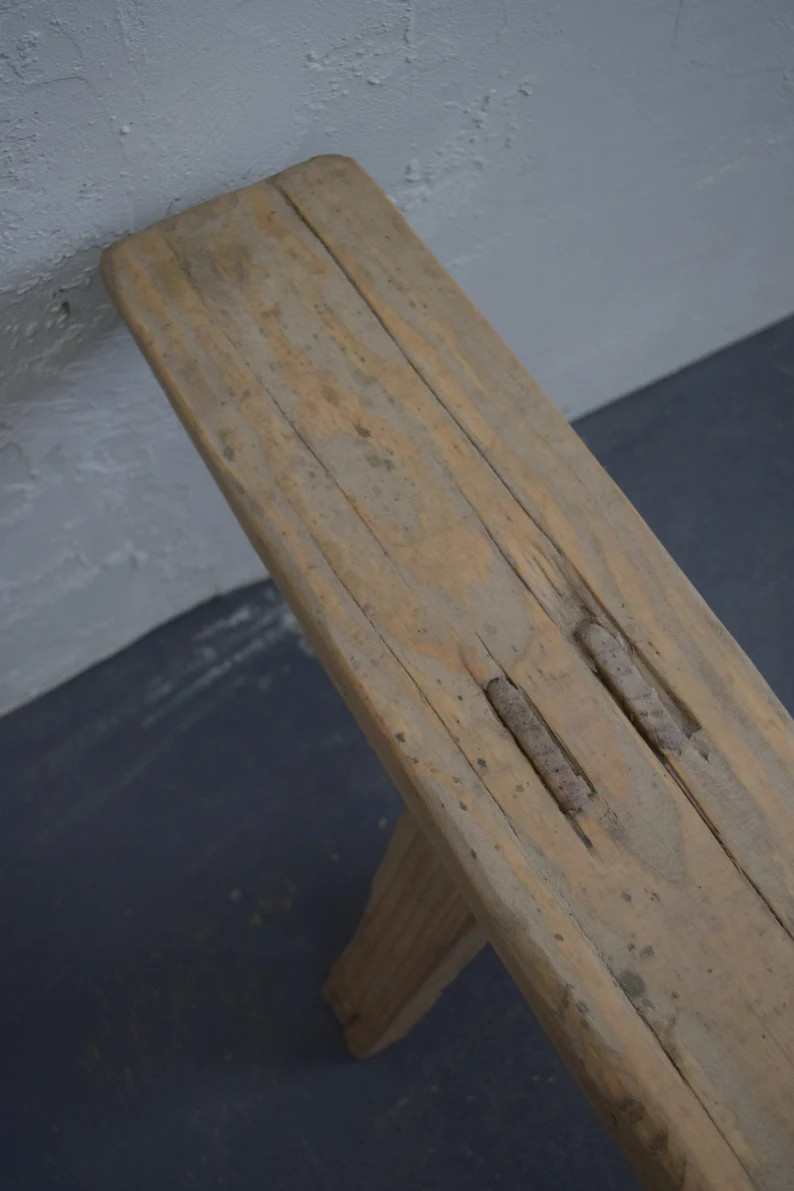 Long Slender Wood Bench Antique-inspired 85 L - Etsy | Etsy (US)