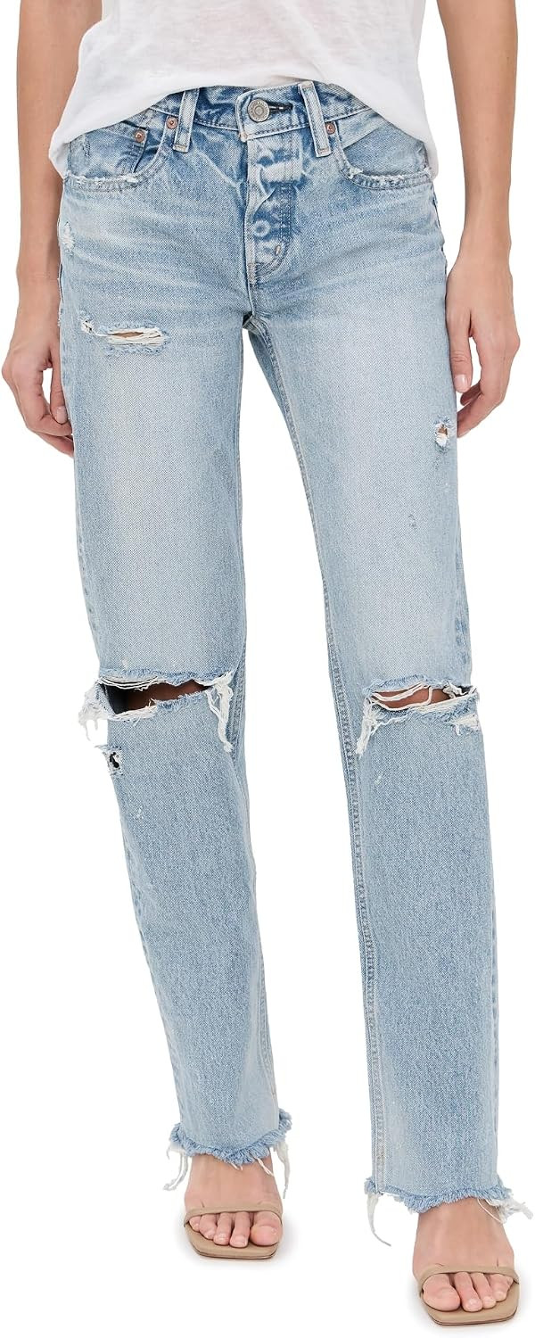 MOUSSY VINTAGE Women's Odessa Straight Low Jeans | Amazon (US)