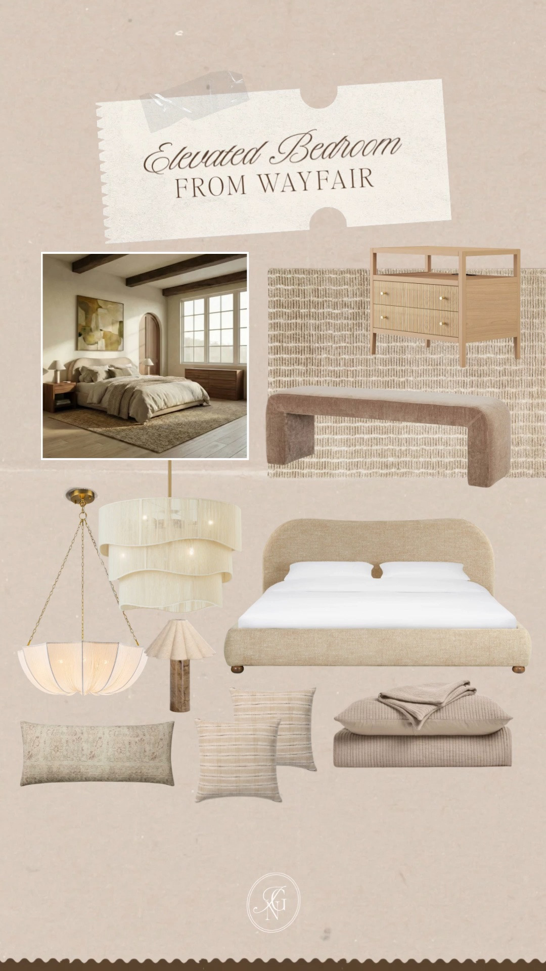 @Wayfair bedroom finds for an elevated refresh 🤎 loving these gorgeous furniture pieces, bedding, light fixtures and decor for a timeless and elevated bedroom.

#wayfairpartner #wayfair #wayfairfinds #modernorganic #homedecor #home #bedroom #bed #bedroomrug #chandelier #bedding #throwpillows #nightstand #bench

#LTKHome #LTKSeasonal #LTKSaleAlert