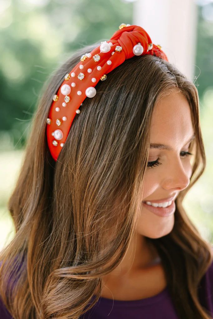 All In Fire Orange Embellished Headband | The Mint Julep Boutique