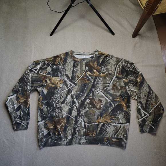 Vintage Liberty 2XL Mens RealTree Camo Long Sleeve Crewneck Pullover Sweater | Poshmark