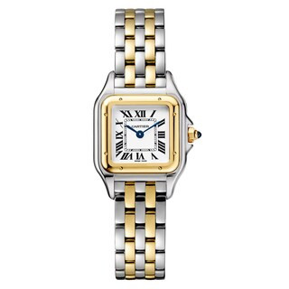 Cartier
    
    Panthere De Cartier Watch, Small Model, Quartz Movement, Yellow Gold, Steel
    ... | Goldsmiths